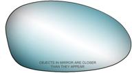 🔷 fit system bmw mirror glass - heated, passenger side, blue lens, no auto dimming - 1/3 series coupe/convertible/sedan/wagon - 3 15/16" x 7" x 6 3/4 logo