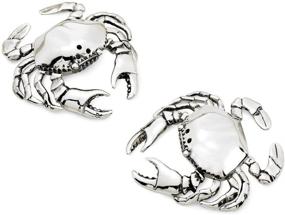 img 1 attached to Mud Pie Silver Crab Salt and Pepper Shakers: Coastal Charm for Your Table