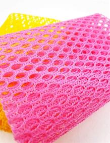 img 2 attached to 🧽 Olivia Tree 10PCS Dish Wash Net: Dish Washing Sponges, Scrubbers, Wash Cloths, Rags, Brush & Scrubbing Sponge Set (Pink5, Yellow5)