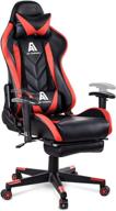 🎮 red aa products gaming chair - high back ergonomic computer racing chair with adjustable office chair, footrest, lumbar support, and swivel functionality logo