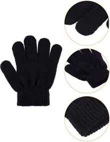 img 3 attached to Hestya Winter Gloves for Children: Colorful Girls' Accessories for Cold Weather