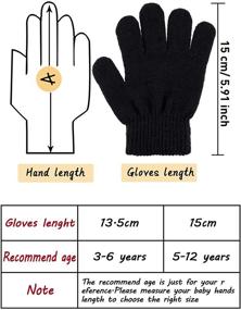 img 2 attached to Hestya Winter Gloves for Children: Colorful Girls' Accessories for Cold Weather