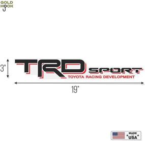 img 1 attached to Наклейки GOLD HOOK TRD Sport для Toyota Tacoma - наклейка Racing Development (комплект из 2)