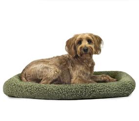 img 4 attached to 🐾 Furhaven Pet - Cozy Bolster Dog Bed &amp; Comfy Crate Pillow Dog Cushion for Dogs &amp; Cats - Various Styles, Sizes, &amp; Colors