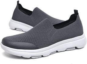 img 1 attached to 👟 Lightweight Breathable Men's Walking Sneakers - Puxowe Loafers & Slip-Ons