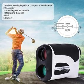 img 1 attached to 🎯 Donzy Laser Rangefinder with Slope - 6X Magnification for Golf and Field Hunting - Waterproof and Battery Powered