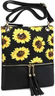 🌻 sunflower crossbody messenger shoulder handbag - women's handbags & wallets, ideal shoulder bags logo