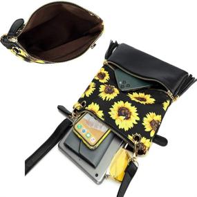 img 1 attached to 🌻 Sunflower Crossbody Messenger Shoulder Handbag - Women's Handbags & Wallets, Ideal Shoulder Bags