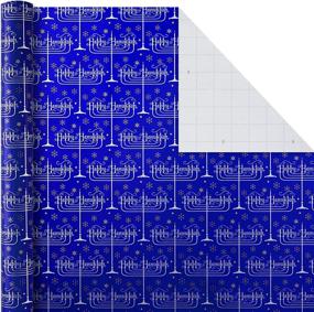 img 2 attached to 🎁 Hallmark Tree of Life Hanukkah Wrapping Paper Bundle: Blue, Gold & White - 140 sq. ft. - Pack of 3 with Cut Lines