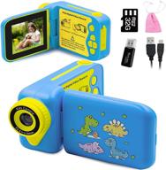 📷 wjling kids camera: 1080p fhd digital, 270° rotation, 32gb sd card, 2.4" screen - age 3-8, blue logo