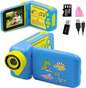 img 4 attached to 📷 WJLING Kids Camera: 1080P FHD Digital, 270° Rotation, 32GB SD Card, 2.4" Screen - Age 3-8, Blue