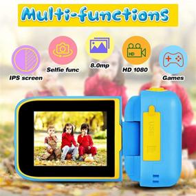 img 2 attached to 📷 WJLING Kids Camera: 1080P FHD Digital, 270° Rotation, 32GB SD Card, 2.4" Screen - Age 3-8, Blue