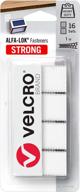 🔒 velcro brand alfa-lok fasteners - heavy duty snap-lock squares, 16 sets, 1 inch, water and uv resistant with super strong holding power, white логотип