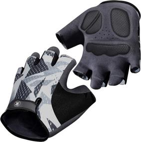 img 4 attached to 🚴 Ultimate Full-Palm Protection Mountain Bike Gloves for Men and Women - Durable, Fingerless Biking Gloves with Non-Slip Grip and Long-Wearing Comfort