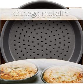 img 1 attached to Набор перфорированных мини-форм для пиццы Deep Dish от Chicago Metallic - профессиональное качество