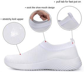 img 2 attached to 👟 Womens Slip-on Sock Sneakers: Lightweight, Comfortable Walking Shoes with Breathable Mesh - Tennis Athletic Shoe