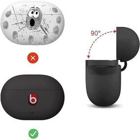 img 1 attached to 🎧 Чехол LiZHi Silicone Anti-Lost Shockproof для новых наушников Beats Studio Buds 2021 с брелоком - темно-синий.