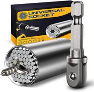 🔧 versatile universal socket tools: ideal gifts for men and women - professional 7mm-19mm tool sets with power drill adapter for christmas, stocking stuffers, birthdays - unique cool gadgets for handy diy enthusiasts - perfect gift for husband or father logo
