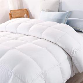 img 4 attached to 🛏️ HARNY Winter All Season Twin Size Comforter: Soft Quilted Down Alternative Duvet Insert, Washable, Warm - 64x88 Inches