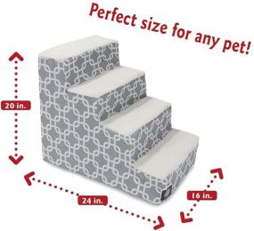 img 3 attached to 🐾 Majestic Pet Portable Pet Stairs: Soft Sherpa Foam Steps for Dogs & Cats – Ideal for Bed & Sofa, Puppy & Kitty Ramp