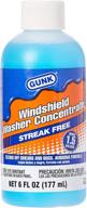 gunk m506 concentrated windshield washer solvent: powerful ammonia formula - 6 fl. oz, blue logo