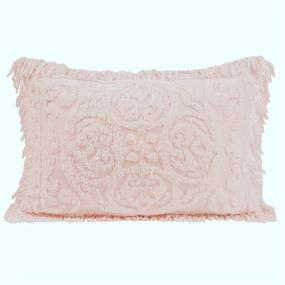 img 2 attached to 🌸 Blush Standard Sham with Medallion Chenille by Beatrice Home Fashions