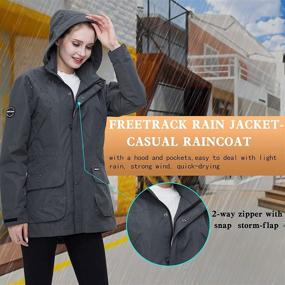 img 2 attached to Waterproof Raincoat Lightweight Windbreaker Outdoor Women's Clothing