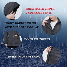 img 3 attached to Waterproof Raincoat Lightweight Windbreaker Outdoor Women's Clothing
