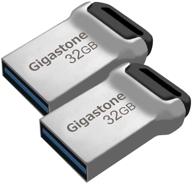 💽 gigastone z90 [2-pack] 32gb usb 3.1 flash drive – mini fit, metal waterproof compact pen drive for reliable performance – compatible with usb 2.0/3.0 interfaces logo