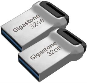 img 4 attached to 💽 Gigastone Z90 [2-Pack] 32GB USB 3.1 Флеш-накопитель - миниатюрный, металлический, водонепроницаемый компактный накопитель для надежной работы - совместим с интерфейсами USB 2.0/3.0