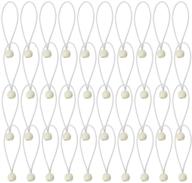 🔗 40 pieces ball bungee cords, marrywindix 5 inch white tie down cord with 0.9 inch ball for projector screen, soccer goals, tarp, canopy shelter, cargo tent, wall pipe, camping - white logo