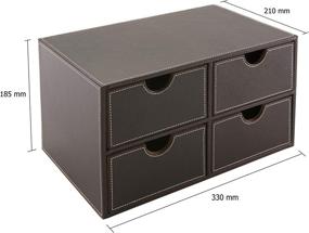 img 1 attached to OSCO Faux Leather Drawer Chest Furniture and Bedroom Furniture