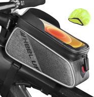 🚲 wheelup bike phone front bag - waterproof top tube handlebar bag for adult bikes with 7&#34; touchscreen phone holder - essential bicycle accessories logo