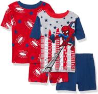 🕷️ marvel boys spiderman cotton pajamas: comfortable clothing and sleepwear for boys logo