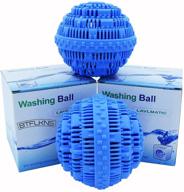 🌿 btflkns laundry balls set: eco-friendly washing ball, super washing machine soap ball (2-pack, blue), all natural non-chemical detergent - reusable up to 2000 times! logo