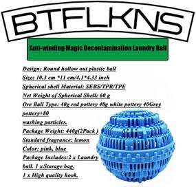 img 1 attached to 🌿 BTFLKNS Laundry Balls Set: Eco-Friendly Washing Ball, Super Washing Machine Soap Ball (2-Pack, Blue), All Natural Non-Chemical Detergent - Reusable up to 2000 Times!