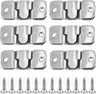 🖼️ set of 12 flush mount brackets - 45x20mm stainless steel interlocking picture frame hooks - z clip photo wall mount connectors for furniture, mirrors & photo hardware logo