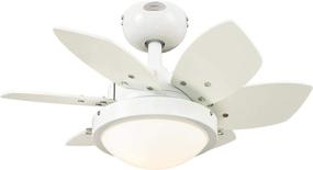 img 4 attached to Светильник Westinghouse Lighting 7224700 Quince с вентилятором для потолка, 24 дюйма, белый: идеальное дополнение к интерьеру вашего дома.