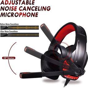 img 2 attached to 🎧 Galopar Gaming Headset with Microphone - Xbox One, PS4, PC, Nintendo Switch, Mac - Noise Isolating Headphones with Soft Earmuffs - Ideal for Kids and Adults - Gaming, Music