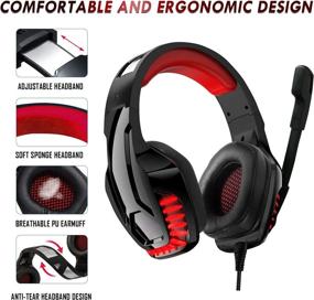 img 1 attached to 🎧 Galopar Gaming Headset with Microphone - Xbox One, PS4, PC, Nintendo Switch, Mac - Noise Isolating Headphones with Soft Earmuffs - Ideal for Kids and Adults - Gaming, Music