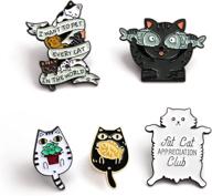 🐱 lucky cat and dog enamel brooch lapel pin badge - cute animal backpack lapel pins for school bags and backpacks - decorative badges, small jewelry gift for girls and kids logo