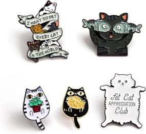 img 4 attached to 🐱 Lucky Cat and Dog Enamel Brooch Lapel Pin Badge - Cute Animal Backpack Lapel Pins for School Bags and Backpacks - Decorative Badges, Small Jewelry Gift for Girls and Kids
