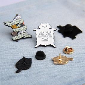 img 2 attached to 🐱 Lucky Cat and Dog Enamel Brooch Lapel Pin Badge - Cute Animal Backpack Lapel Pins for School Bags and Backpacks - Decorative Badges, Small Jewelry Gift for Girls and Kids