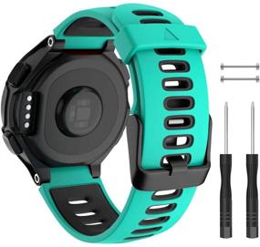 img 4 attached to IMAYCC Silicone 735XT Watch Band For Garmin Forerunner 235 220 230 620 630 GPS, Finders & Accessories