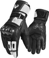 🧤 iinbike winter goat skin leather motorcycle gloves: waterproof windproof cold weather thermal black & grey medium - the ultimate protection for riding in harsh conditions logo