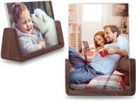 🖼️ lezgo 2 pack solid wood acrylic picture frame with high-definition glass - perfect for tabletop display (4x6) логотип