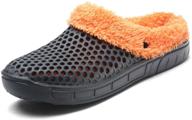 qisheng garden slides slipper black 45 men's shoes for mules & clogs logo