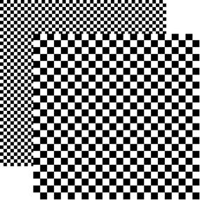 img 1 attached to Double Sided Black and White Checkered Cardstock 12x12 - Pack of 5 Sheets