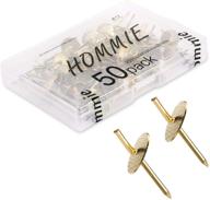 🖼️ hommie 50pcs assorted one step hangers: effortless iron alloy nail hooks for easy photo picture frame hanging up to 20lbs logo