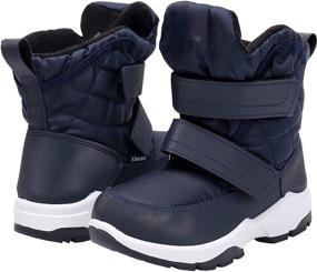img 4 attached to Wowhah Toddler Outdoor Winter 750 Black 24 Boys' Shoes for Boots